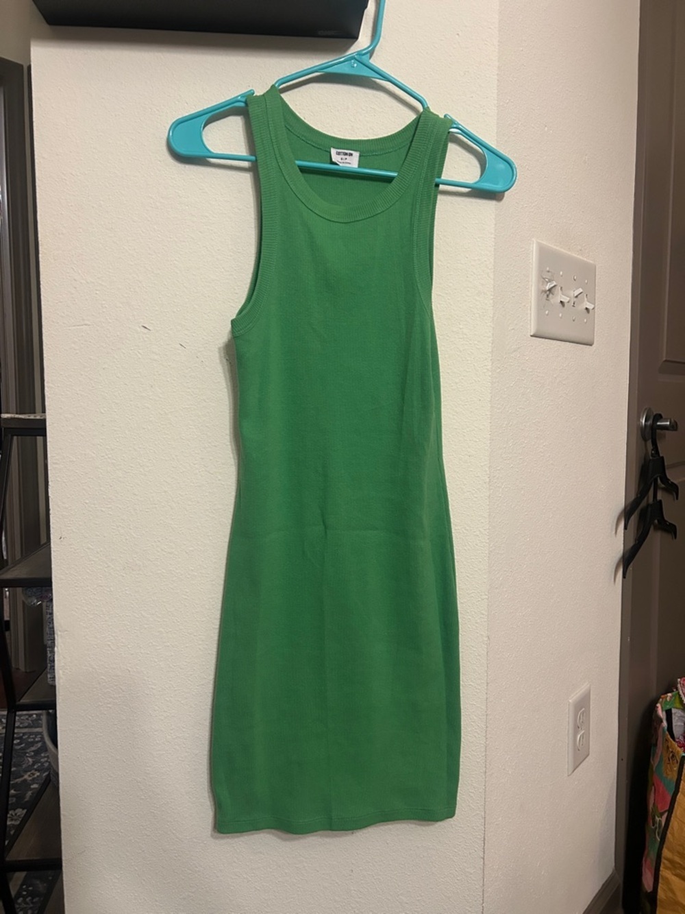 Cotton On Green Ribbed Tank Midi Dress
